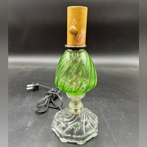 Green Glass Table Lamp